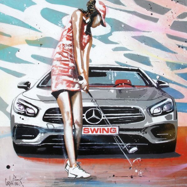 Tableau Pop art Golfeuse