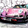Tableau Pop art Porsche 911 Pink