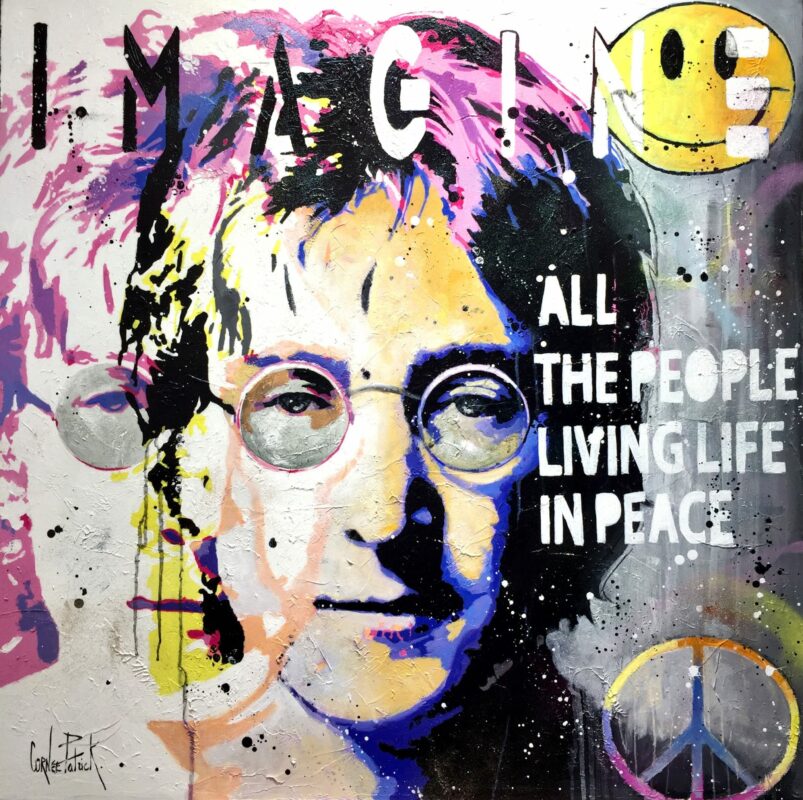 tableau Pop art John Lenon, imagine