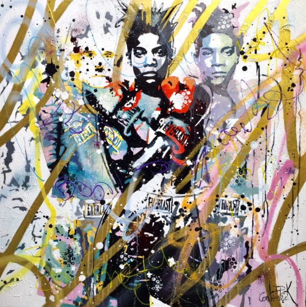 Tableau Pop art Basquiat et Warhol