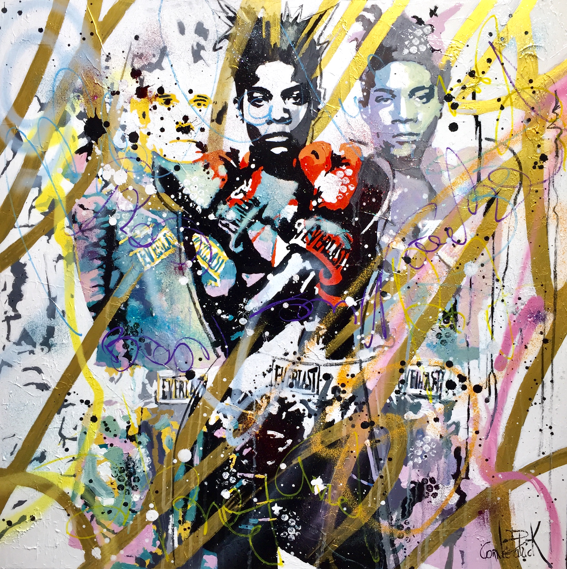 tableaux street art Basquiat