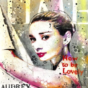 Peinture pop art Audrey Hepburn