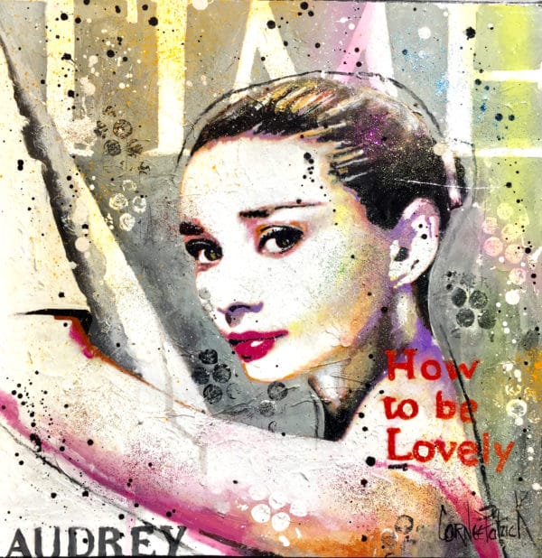 Peinture pop art Audrey Hepburn