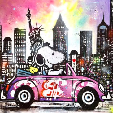 Tableau Pop art Snoopy
