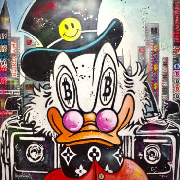 Tableau Pop art Picsou à New York