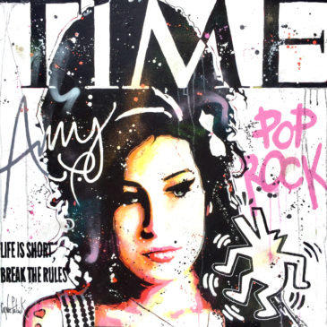 Tableau portrait pop art Amy Winehouse