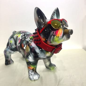 Sculpture  Pop art bouledogue Français