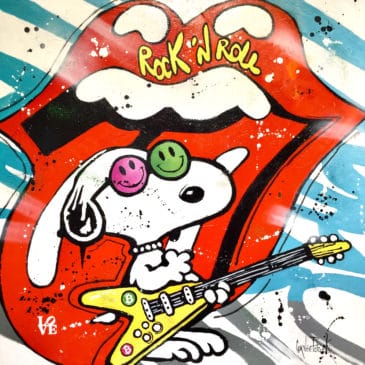 Tableau pop art unique Snoopy