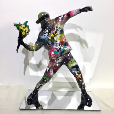 Sculpture graffiti flower bomber