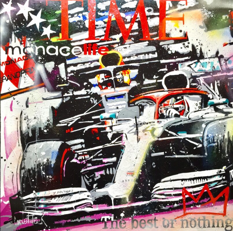 Peinture Pop art Formule 1 grand prix de Monaco