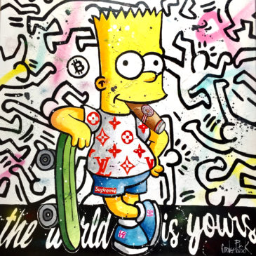 Tableau Pop art Bart Simpson