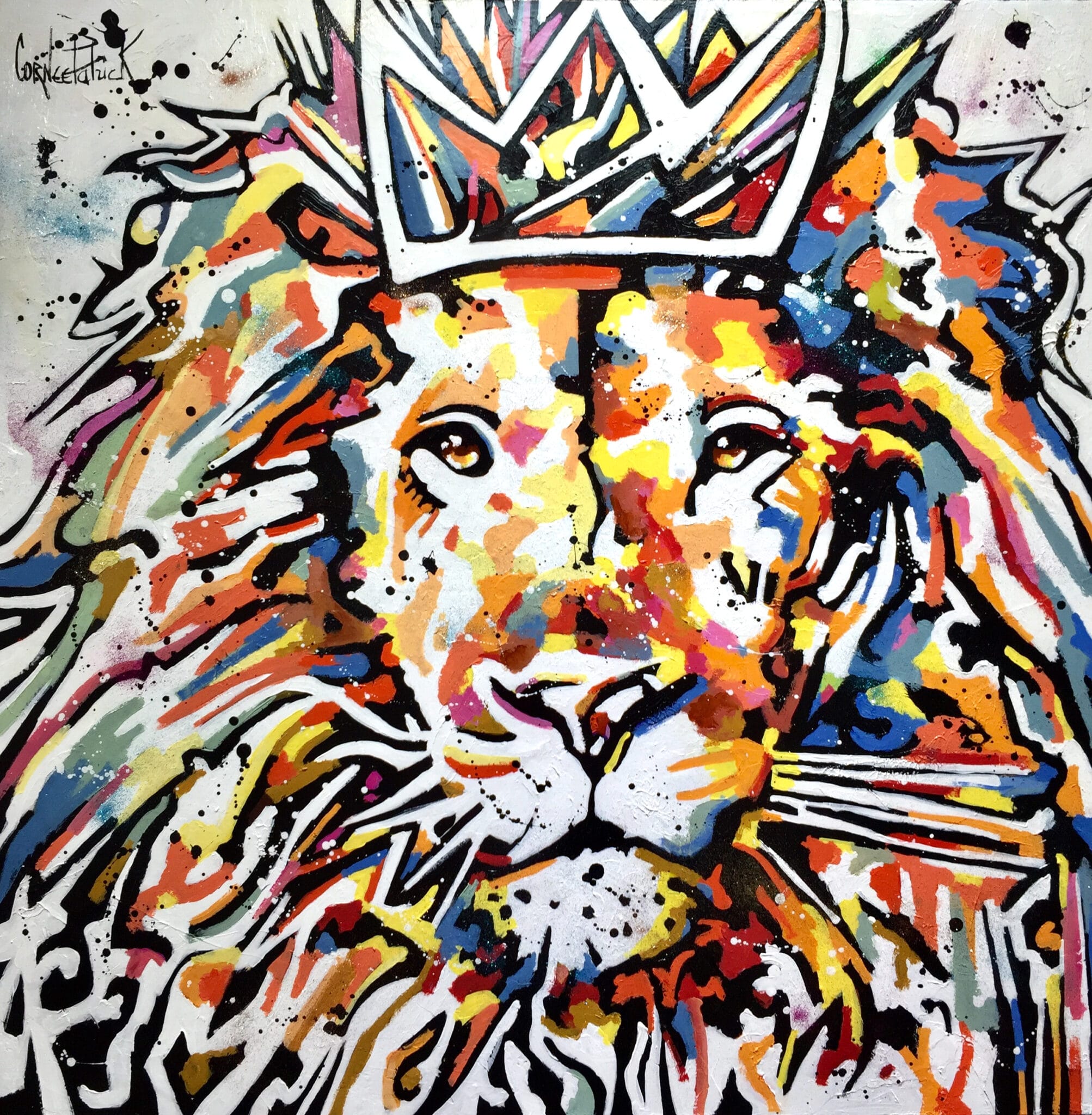 Tableau pop art Lion king