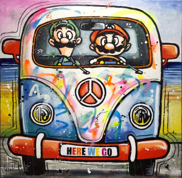 Tableau Pop art Mario and Luigi