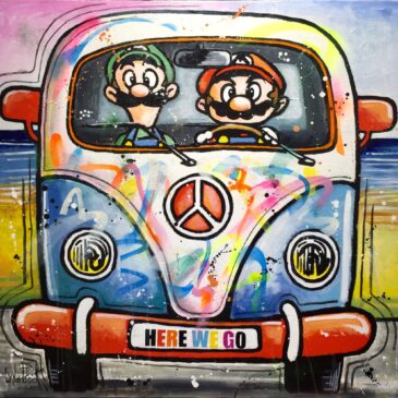 Tableau Pop art Mario and Luigi