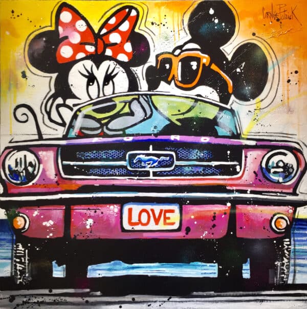 Tableau Pop art Mickey et Minnie