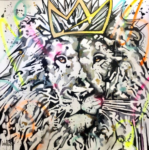 Tableau Pop art Lion king