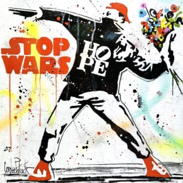 Stop wars, d'après Banksy