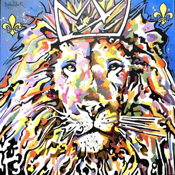 tableau pop art lion