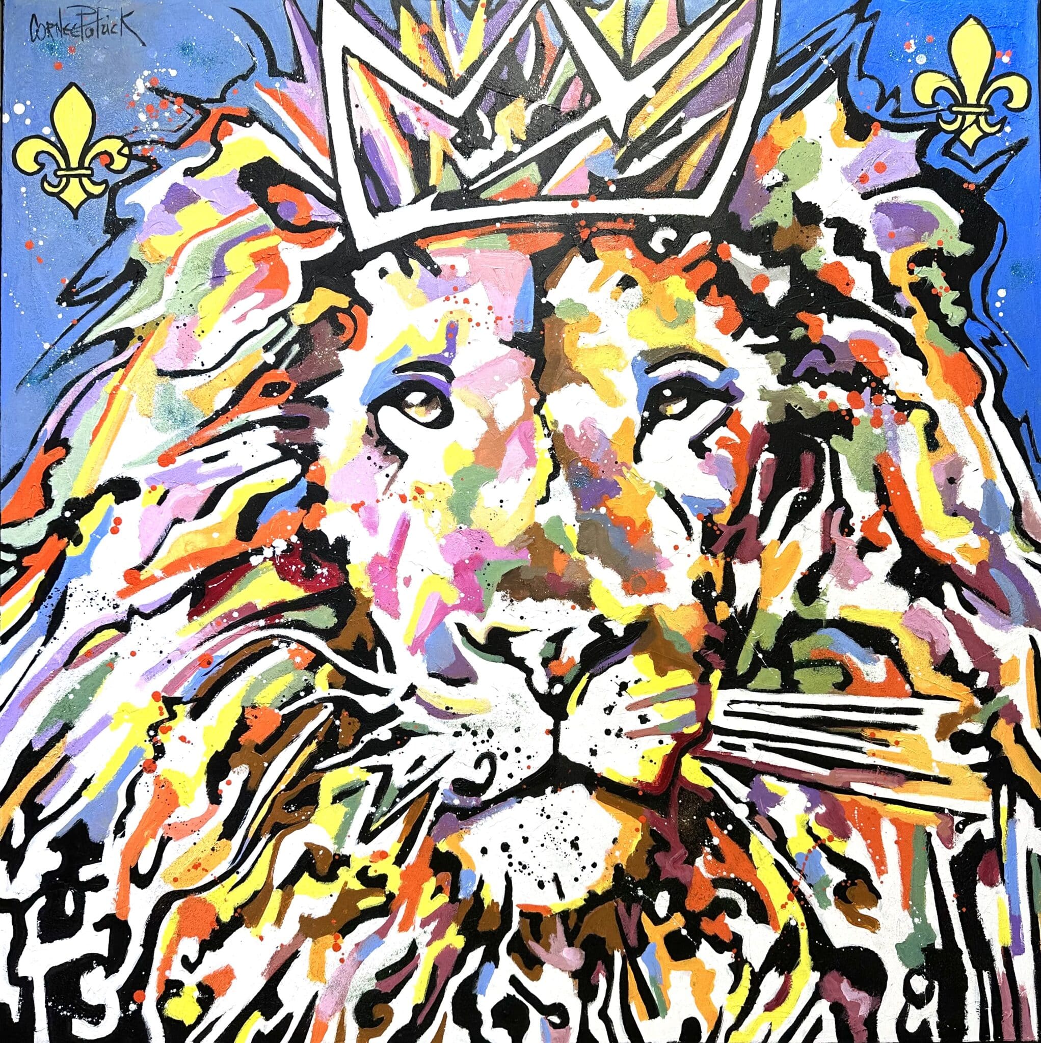 Tableau pop art lion