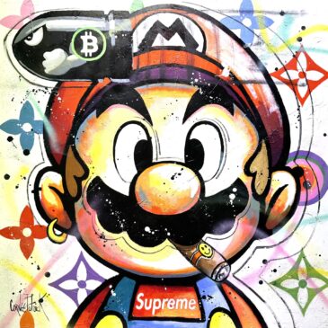 Mario Bros tableau Pop art