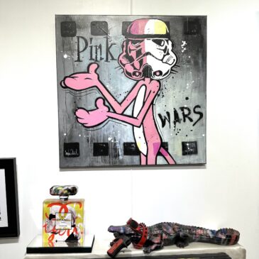 Alternative view of The Pink Panther loves Star wars, grey version