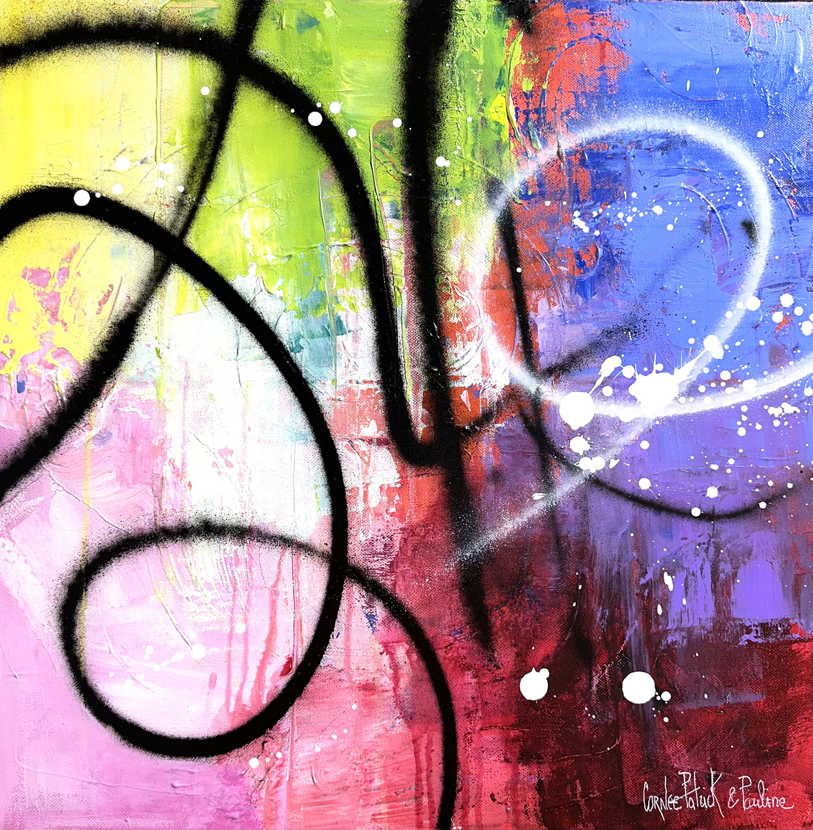une Peinture Abstraite avec du graffiti