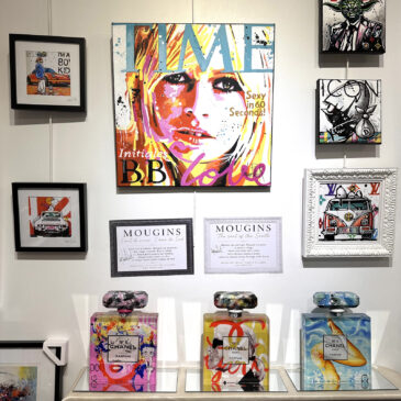 Alternative view of Brigitte Bardot Pop Art – Tableau Contemporain Coloré “Initiales B.B.”