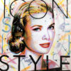 Portrait Pop Art original de Grace Kelly aux couleurs pastel et éclatantes